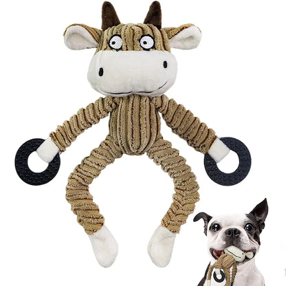 Squeaky Puppy Chew Toys – Plush Interactive Monkey Toy for Teething & Training Small Dogs