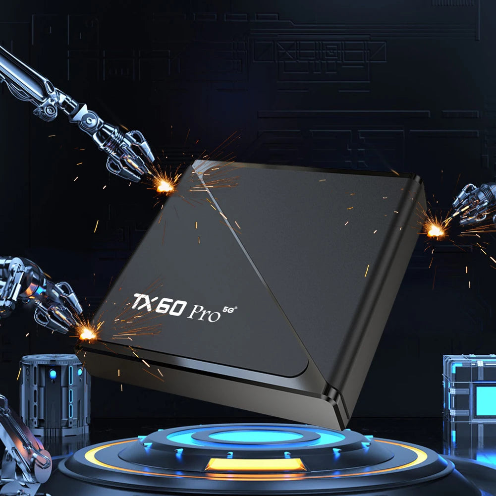 Android 16 Smart TV Box — Allwinner H313 Quad-Core, Dual WiFi 2.4G/5G, 14K Media Player with Voice Remote (16G/256G)