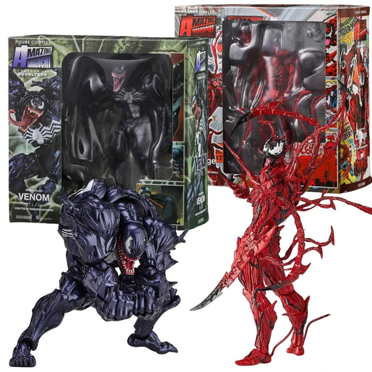 AMAZING YAMAGUCHI Carnage Venom Action Figure — KAIYODO Spider-Man Legends Movable Model Toy Gift for Kids and Collectors