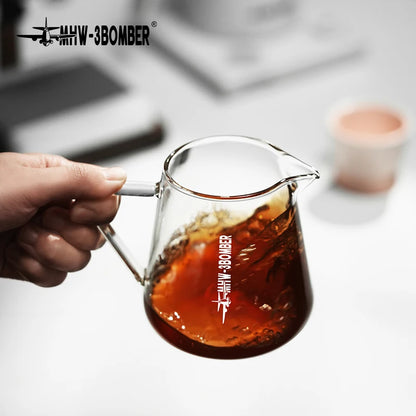 MHW-3BOMBER 500ml Glass Coffee Server — Espresso Dripper & Pour-Over Brewer Pot for Home Kitchen