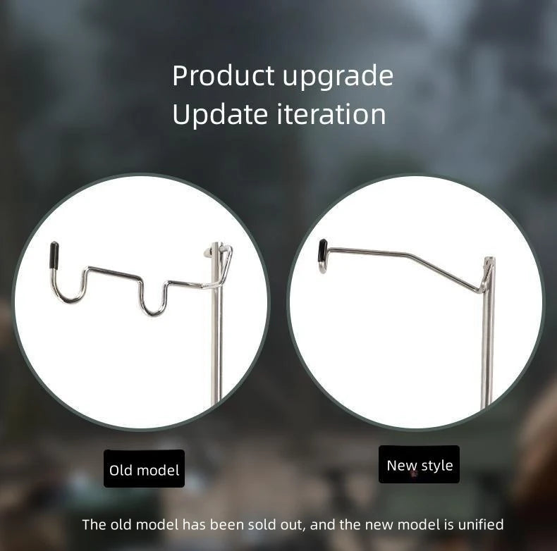 Portable Stainless Steel Light Pole Bracket — Outdoor IGT Table Supply and Desktop Mount Camping Table Accessory