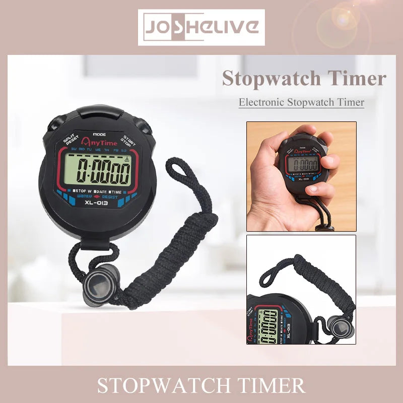 Waterproof Handheld Pocket Stopwatch – Professional Digital LCD Sport Timer for Timing Events