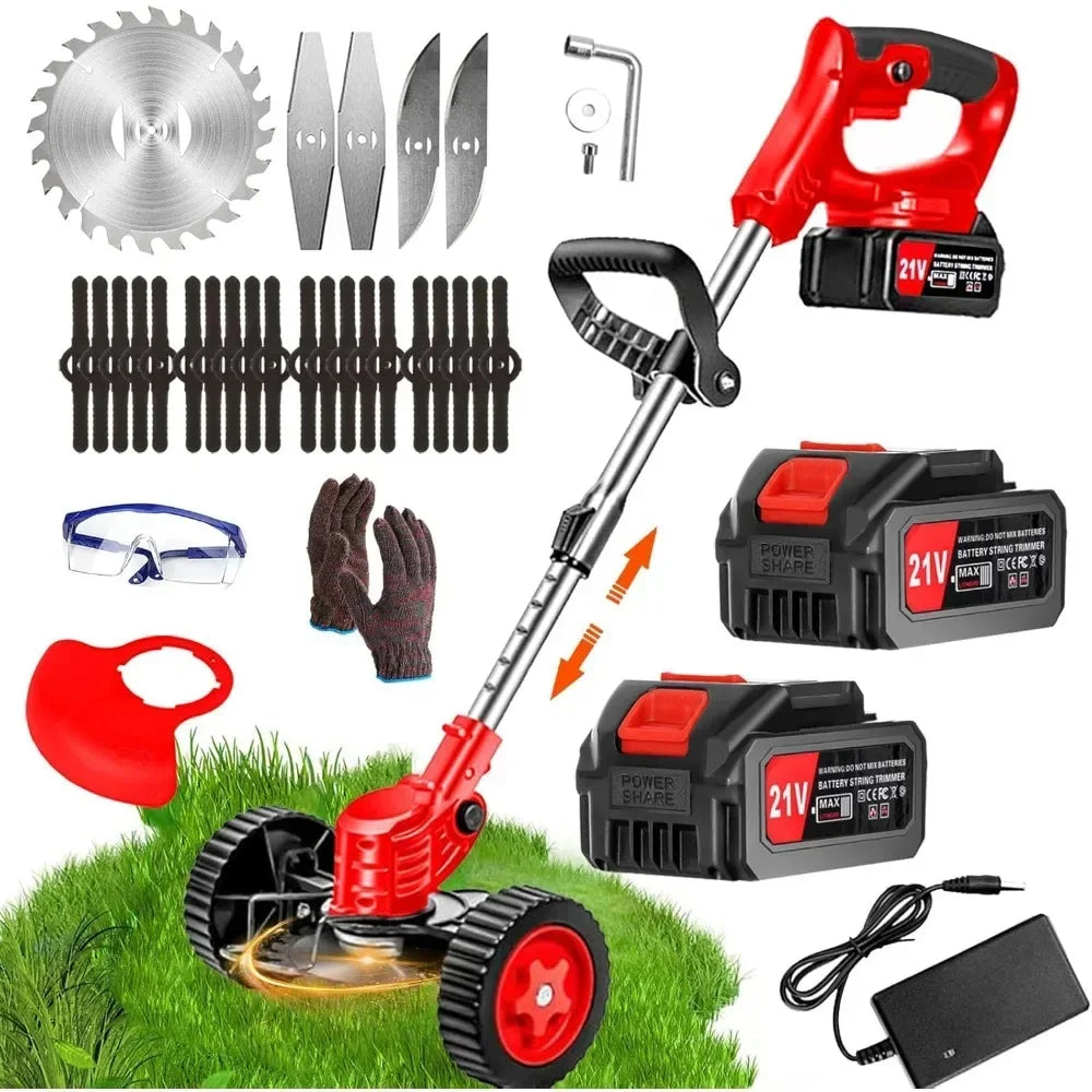 21V 4.0Ah Cordless Lawn Mower — Battery Powered Trimmer, Brush Cutter & Lawn Care Tool