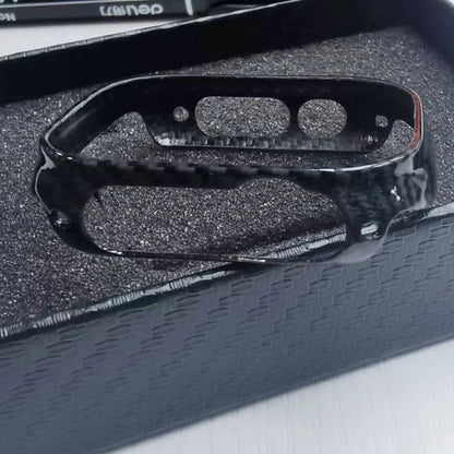 Genuine Carbon Fiber Shockproof Case – Slim Bumper Cover for Apple Watch S8/S9/Ultra 2 (49mm)