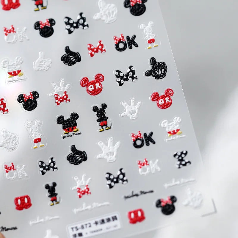 Cute Snoopy 5D Nail Stickers – Cartoon Anime Nail Art Decoration