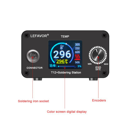 T12 75W Digital Soldering Iron Station – Adjustable Temperature Control, Welding & Rework Microcontroller Tool