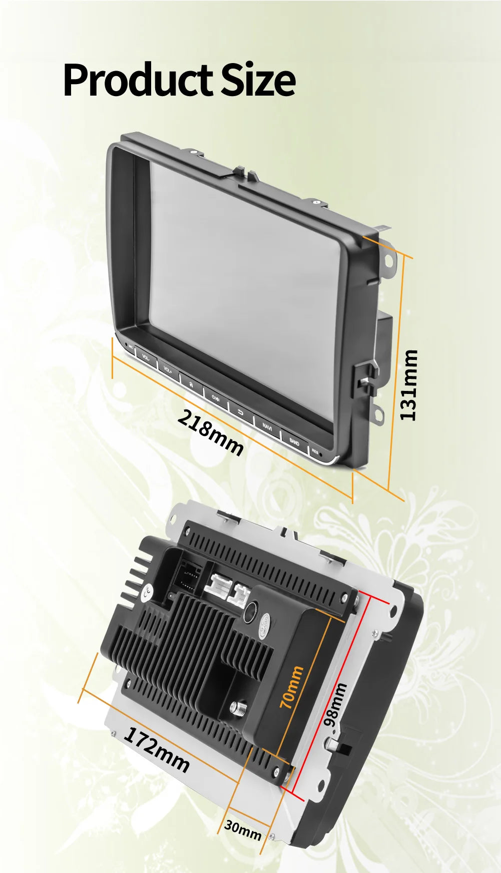 2DIN Android Car Radio for Volkswagen Golf 5/6, Polo, Passat B6/B7, CC, Skoda, Jetta - Multimedia, CarPlay, Wifi & GPS Navigation