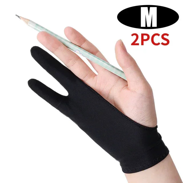 Two-Finger Drawing Glove with Palm Rejection for iPad & Graphic Tablets – Left/Right Hand Artist Glove