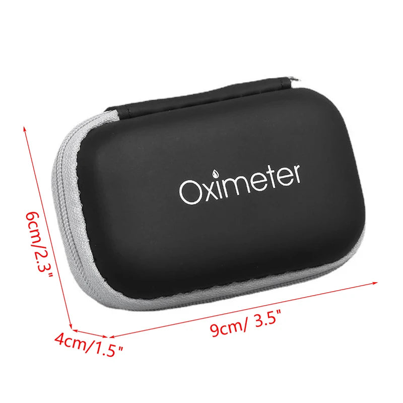 Hard EVA Portable SpO2 Finger Pulse Oximeter Carrying Case – Zipper Storage Bag for Earphones, Data Cable, and Travel