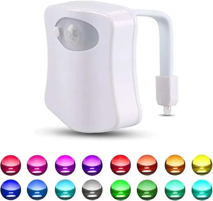 16-Color Motion-Sensing Toilet Night Light – LED Toilet Seat Light with Motion Sensor