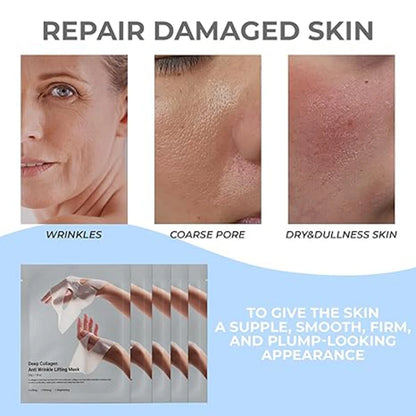 Deep Collagen Anti-Wrinkle Lifting Mask – Overnight Face Mask for Firming & Moisturizing (5 Pack)