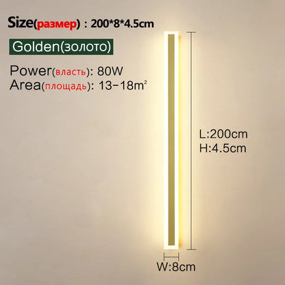Outdoor Wall Lamp – IP65 Waterproof LED Long Corridor & Staircase Light, Balcony, Villa & Garden Entrance Lighting