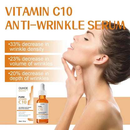 Vitamin C Face Serum – Wrinkle Remover, Lifting & Firming Anti-Aging Essence for Brightening & Nourishing Skin
