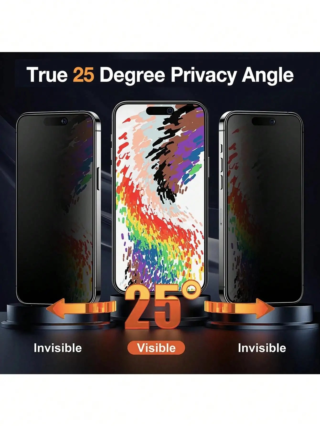 3PCS Matte Anti-Peeping Tempered Glass Screen Protector – Compatible with iPhone 16/16 Pro/16 Pro Max/17/17 Pro/17 Pro Max/17 Air