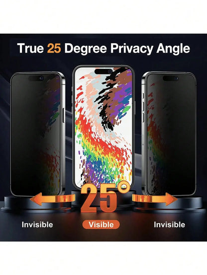 3PCS Matte Anti-Peeping Tempered Glass Screen Protector – Compatible with iPhone 16/16 Pro/16 Pro Max/17/17 Pro/17 Pro Max/17 Air