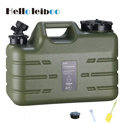 11L Portable Water Bucket – Large Capacity Drinking Canister with Detachable Leak-Proof Faucet for Outdoor Travel