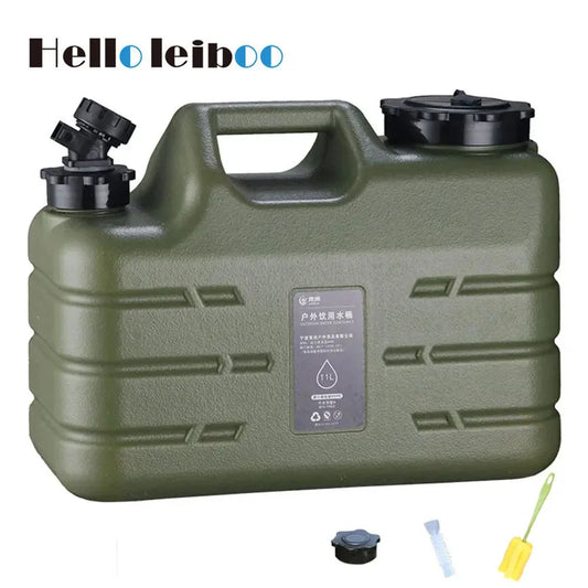 11L Portable Water Bucket – Large Capacity Drinking Canister with Detachable Leak-Proof Faucet for Outdoor Travel