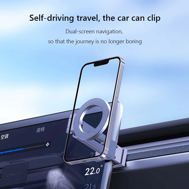 Universal Magnetic Phone Holder - Flexible Rotation, Hands-Free Airplane Phone Mount for iPhone 15 Pro Max Series, Travel Essentials
