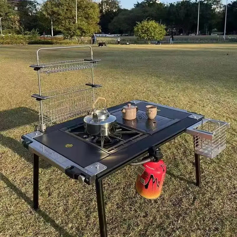 Stainless Steel Camping IGT Table Legs — Adjustable Three-Gear Telescopic Picnic Table Legs for Outdoor Use