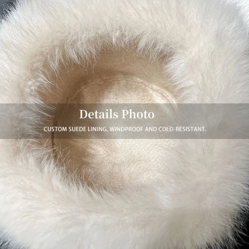 Women’s Faux Fur Winter Hat – Thick Warm Snow Ski Cap, Windproof Russian Style Ear Warmer Bonnet
