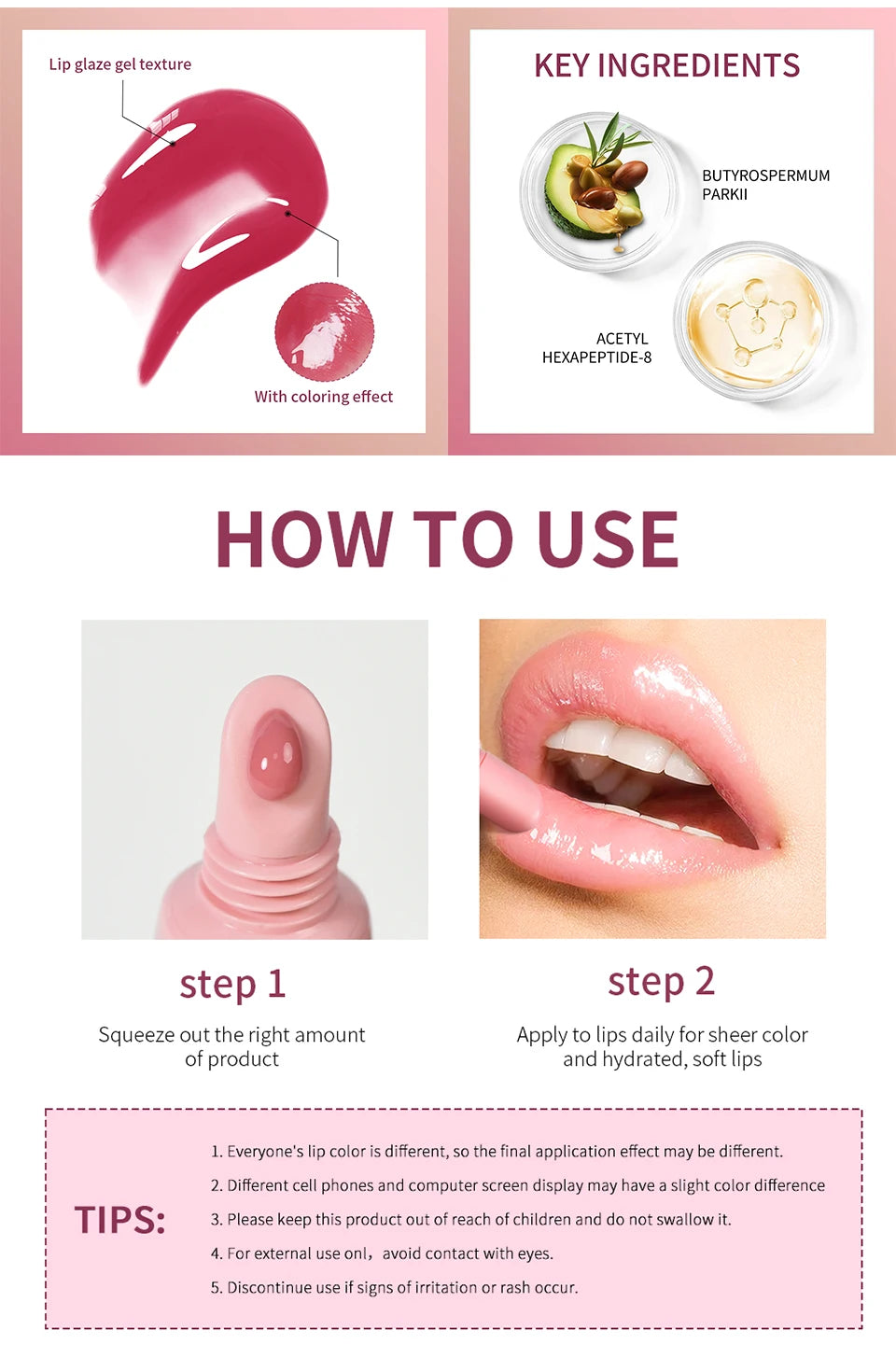 10ml Mirror Lip Glaze – Moisturizing Jelly Lip Oil for Hydration, Protection & Long-Lasting Shine
