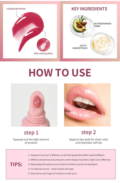 10ml Mirror Lip Glaze – Moisturizing Jelly Lip Oil for Hydration, Protection & Long-Lasting Shine