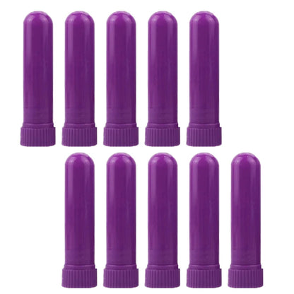 50/80/100 Sets Empty Nasal Inhaler Tubes – Portable Black & White Plastic Inhalers with Cotton Wicks for Essential Oils