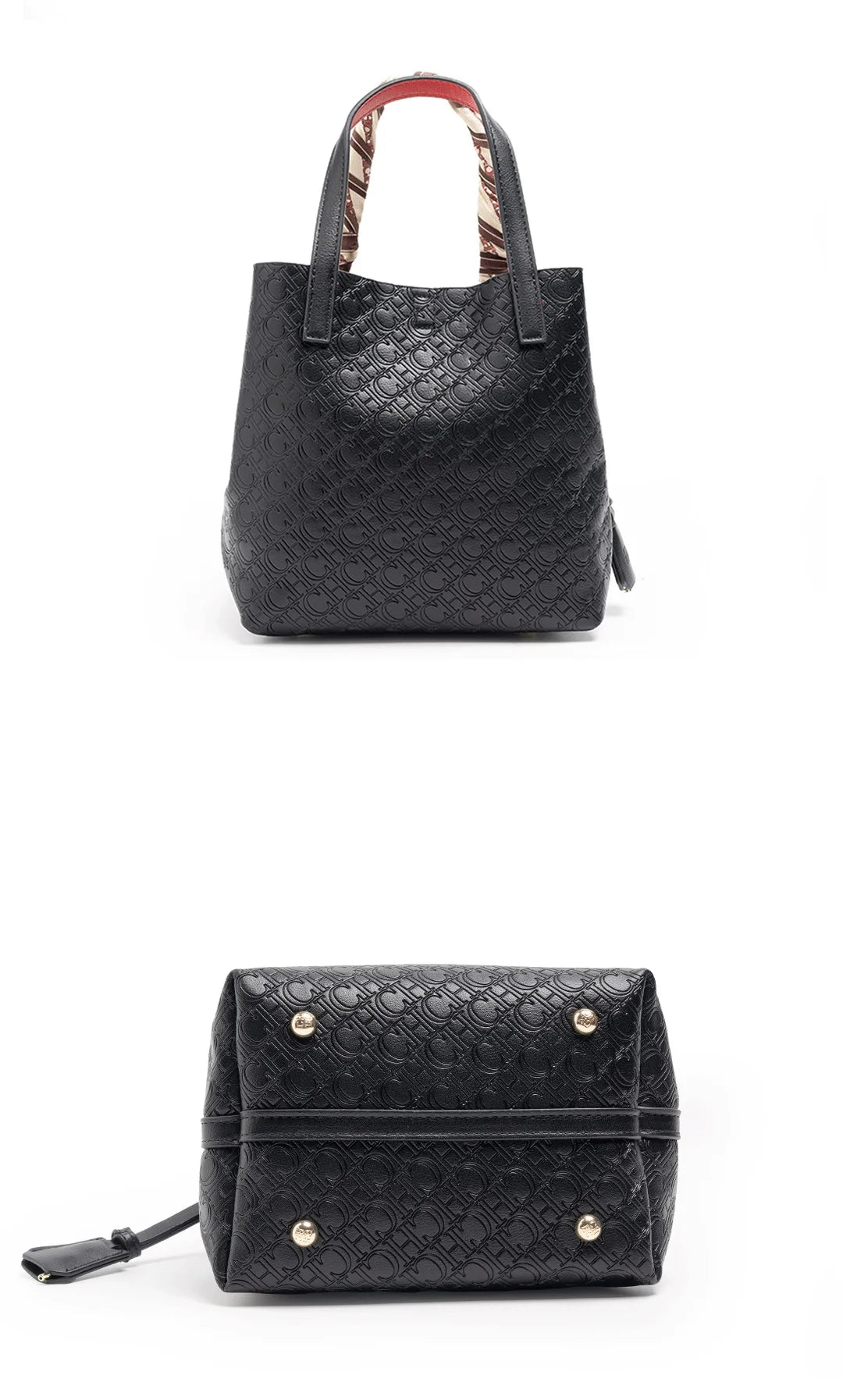 CH Fashion Women’s Shoulder Bag – Large Capacity Casual PU Leather Handbag with Embossed Letters