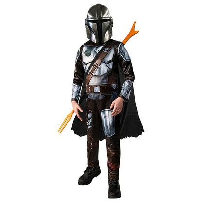 Boys' Mandalorian Beskar Armor Costume with Mask for Halloween - Classic Movie Cosplay Outfit for Kids
