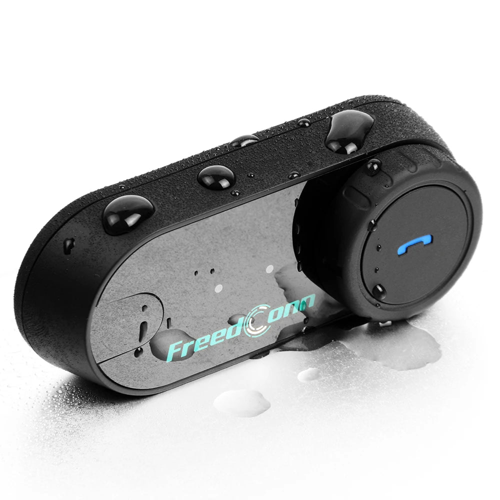 Freedconn T Com VB Motorcycle Helmet Bluetooth Headset — Wireless Stereo Intercom with Call, FM Music & Communication Sharing