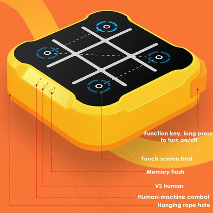Multifunctional Electronic Tic-Tac-Toe Board – Portable Montessori Puzzle & Chess Game for Kids & Adults