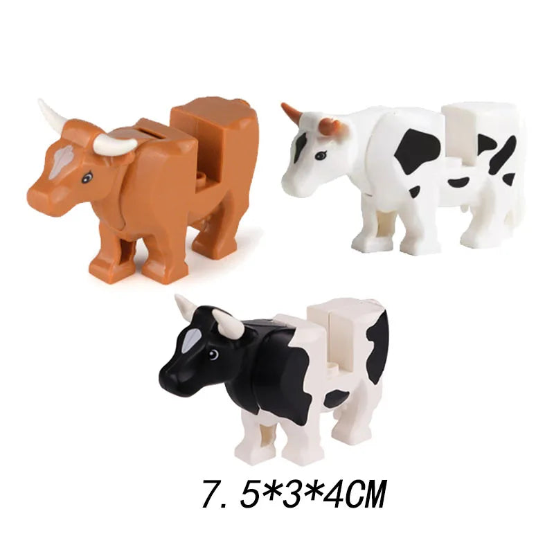 MOC Animal Scene Building Blocks – Zoo & Wildlife DIY Toy Bricks with Ducks, Cats, Dogs, Penguins, Eagles, Wolves, Bears, Deer, Sharks, Snakes, Mice, Sheep (K055)