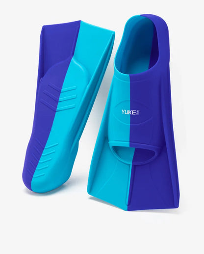 Swim Training Fins — Silicone Short Snorkel & Diving Fins for Men, Women & Kids, Professional Swimming Flippers Set