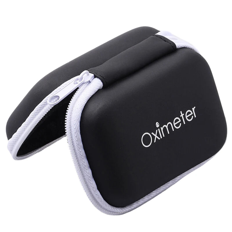 Hard EVA Portable SpO2 Finger Pulse Oximeter Carrying Case – Zipper Storage Bag for Earphones, Data Cable, and Travel