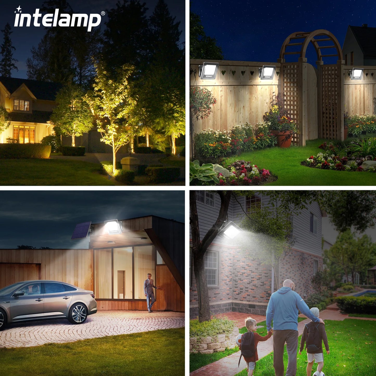 2PCS Solar Outdoor Street Lights — Super Bright IP65 Waterproof for Garden & Patio