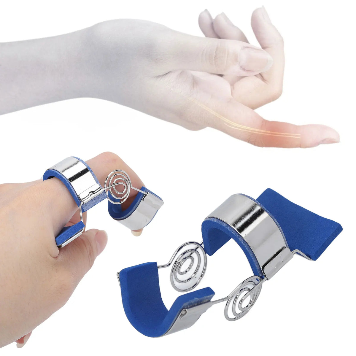 Spring Finger Splint — Adjustable Extension Training Aid for Finger Sp ...