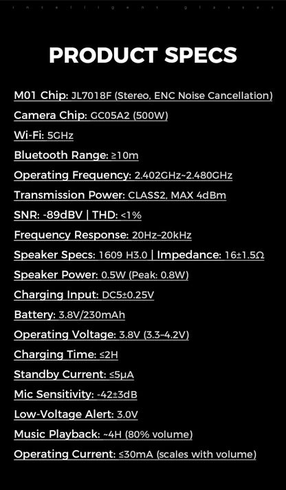 Xiaomi AI Smart Glasses — 1080P HD Polarized Sunglasses with Camera, Video Recorder & Sports Surveillance DVR