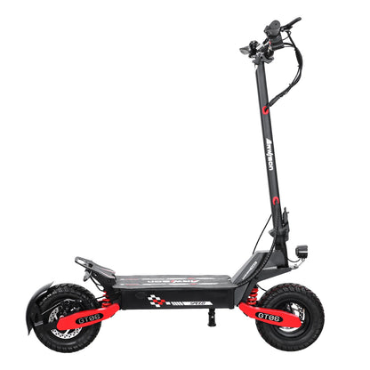 30MPH Electric Scooter with 1200W Motor – 20/40 Mile Range, Spring Damping, Disc Brake & 11" Off-Road Folding Tires
