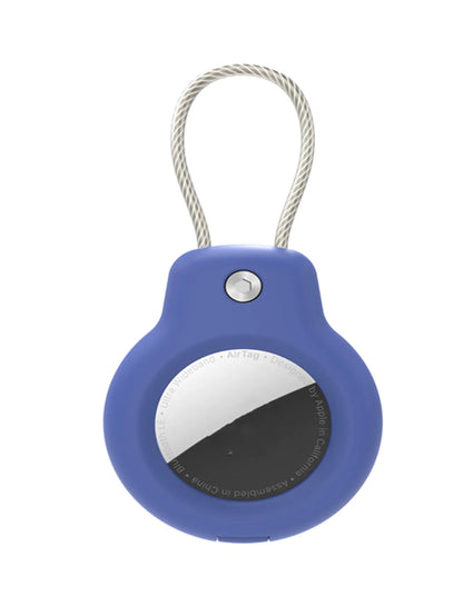 Apple AirTag Secure Holder – Wire Cable Lock Case Keychain for Keys, Luggage Tags, and Key Rings