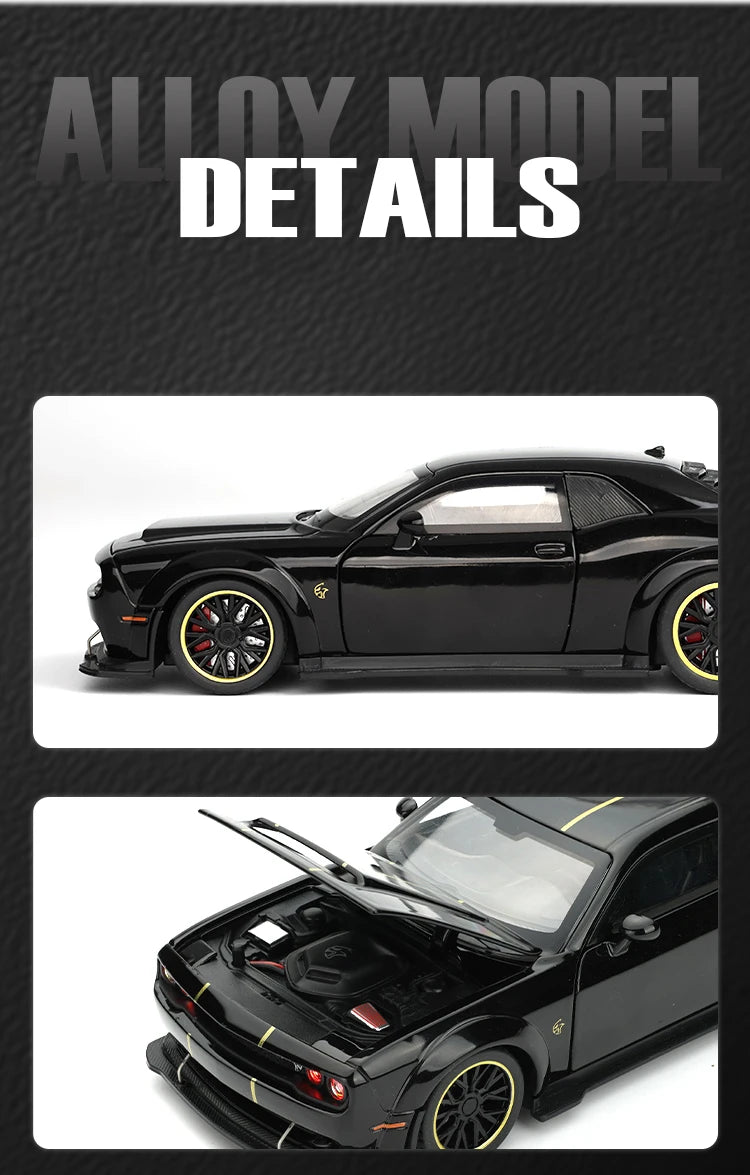 1:32 Dodge Challenger SRT Hellcat Redeye Diecast Model – V8 Alloy Metal American Muscle Sports Car Collectible