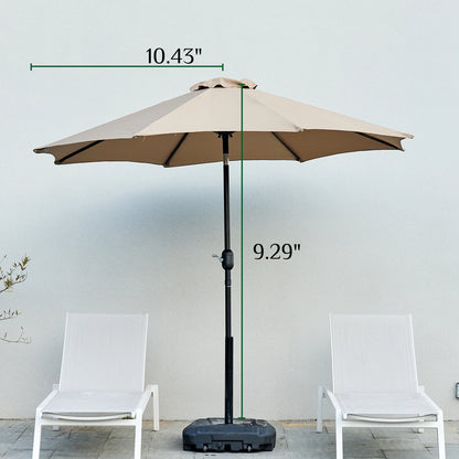 Outdoor Patio Umbrella UV Protection All-Weather Garden Pool Backyard Shade Canopy