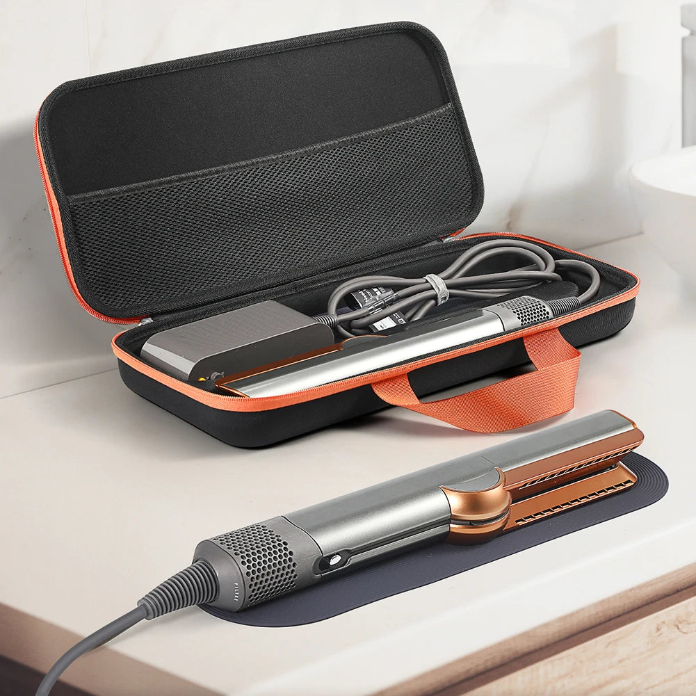 Hard Carrying Case with Mesh Bag – Anti-Scratch Storage for Dyson Airstrait HT01 & Dyson Corrale HS03 Hair Straighteners