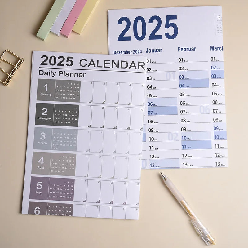 2024-2025 Kawaii Wall Calendar Planner – Large Schedule Organizer, To-Do List, Target Tracker, Office Supplies