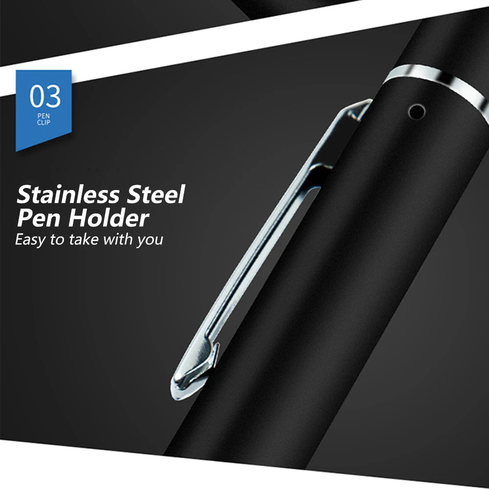 USB Rechargeable Medical Pen Light | Mini Nursing LED Flashlight with Stainless Steel Pocket Clip