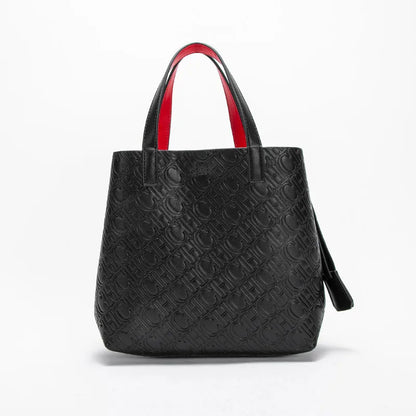 CH Fashion Women’s Shoulder Bag – Large Capacity Casual PU Leather Handbag with Embossed Letters