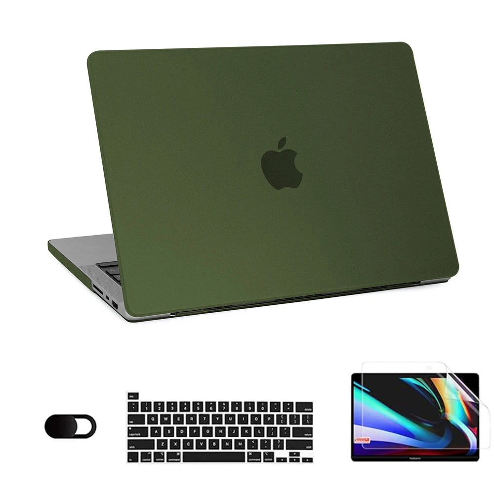 2024 Ultra Thin Hard Shell Laptop Case for MacBook Air 13 & MacBook Pro 14 – M3, M2, M1 Chip, A2941 Cover