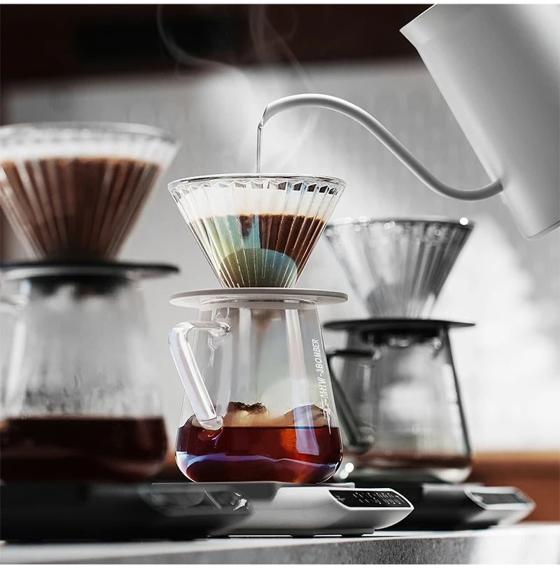 MHW-3BOMBER 500ml Glass Coffee Server — Espresso Dripper & Pour-Over Brewer Pot for Home Kitchen