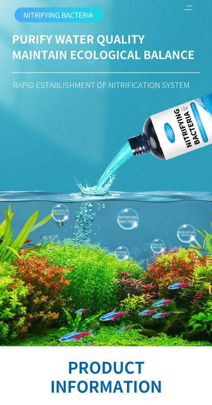 300ml Nitrifying Bacteria Liquid – Fish Tank Water Purifier & Treatment for Aquarium Fish Farming