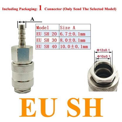 EU Air Hose Quick Release Coupling Fittings – European Standard Compressor Pneumatic Connector Accessories