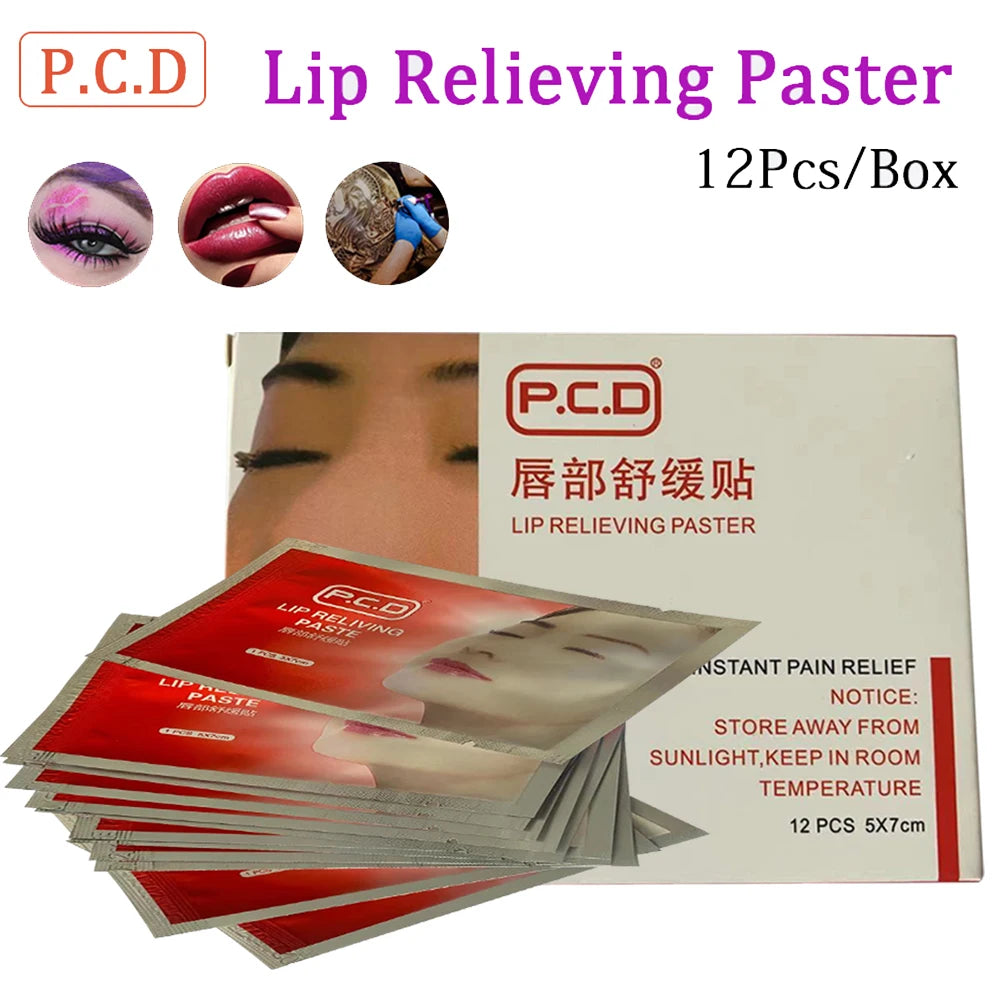 60pcs PCD Paste Mask – Semi-Permanent Makeup & Tattoo Pain Relief Cream with Moisturizer for Eyebrow, Lip, and Body Art